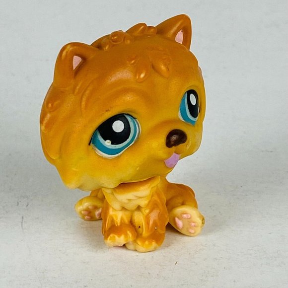 Littlest Pet Shop LPS Orange Brown Chow Chow Puppy Dog Pretend Play Toy 2005 - Picture 4 of 9
